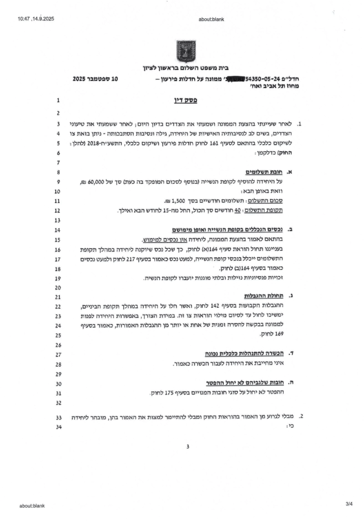 פרוקוטול והחלטה מדיון לצו שיקום בבימש לילה נאשף מושחר-3